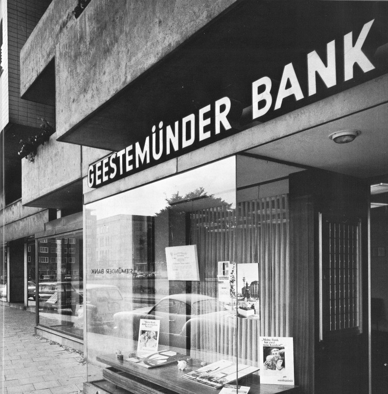 Branch of Geestemünder Bank AG in the Bürgermeister-Smidt-Str. in 1971